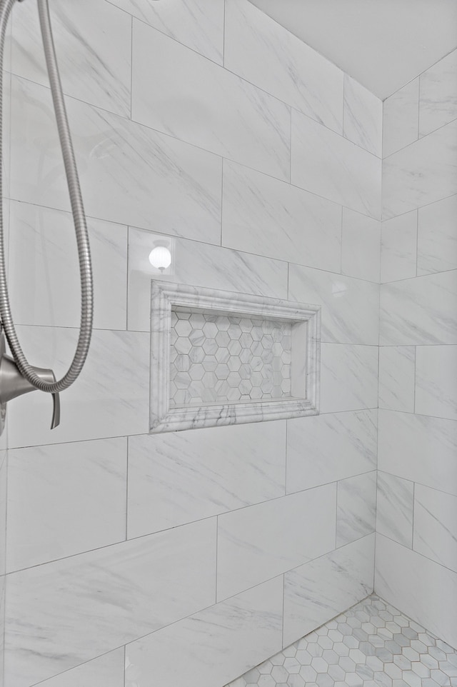 room details with tiled shower