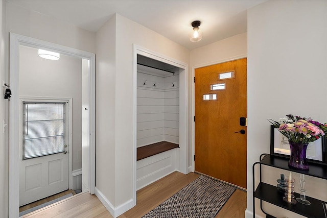 entrance foyer featuring light hardwood / wood-style floors