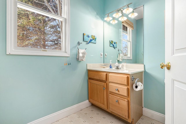 bathroom featuring vanity