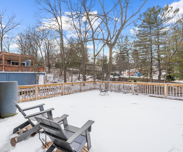 view of snowy yard