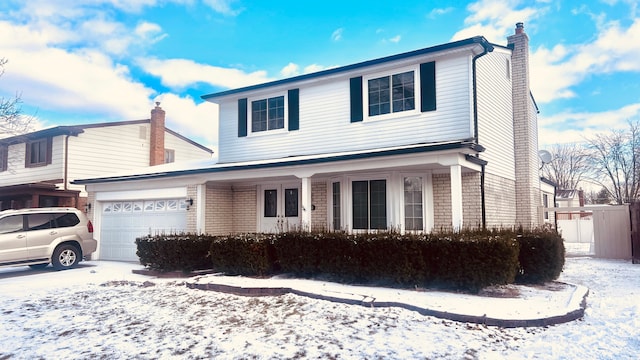 view of front property featuring a garage