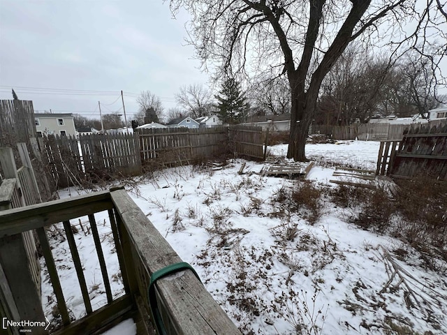 view of snowy yard