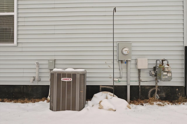 exterior details with central AC unit