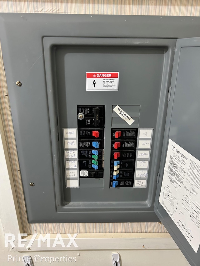 utility room with electric panel