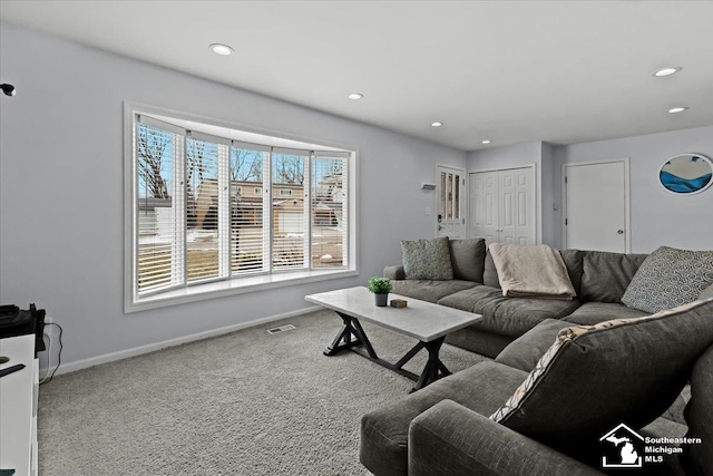 view of carpeted living room