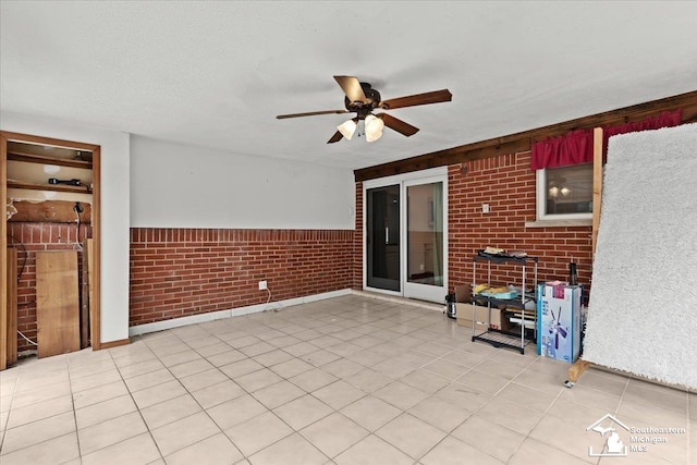 view of patio with ceiling fan