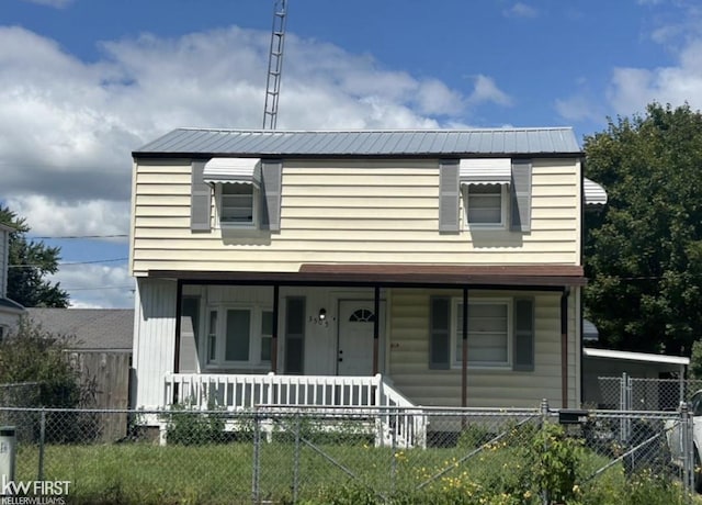 view of front facade with covered porch