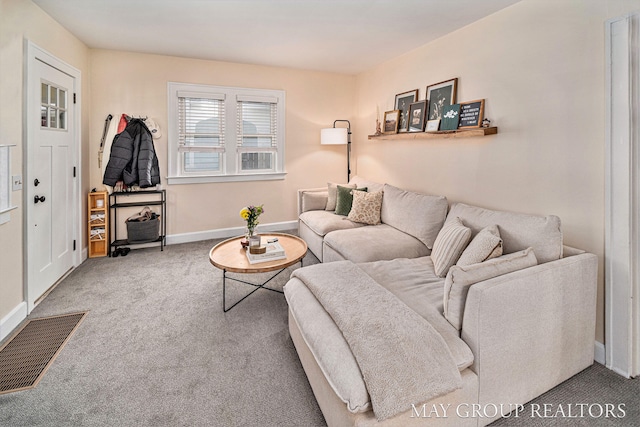 view of carpeted living room