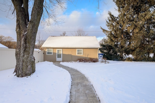 view of front of home