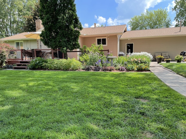 exterior space with a deck