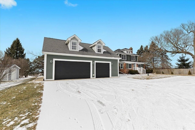 view of front of home featuring a garage