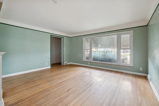 empty room featuring light hardwood / wood-style flooring