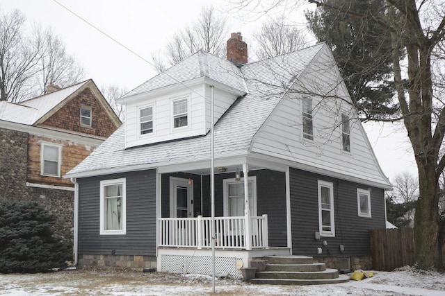 view of front of house with a porch