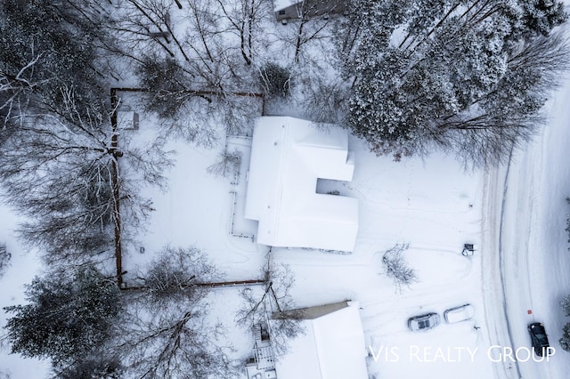 view of snowy aerial view