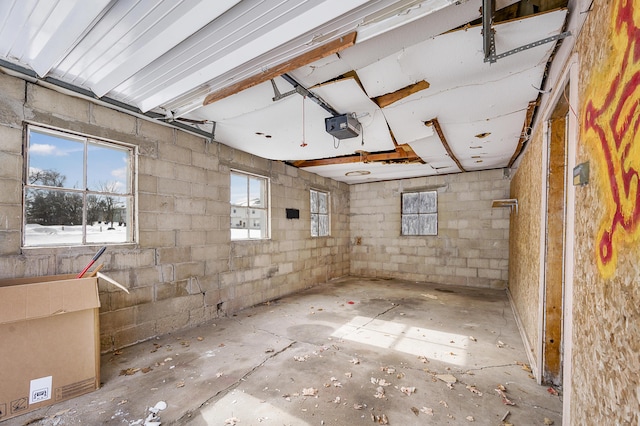 interior space featuring concrete flooring