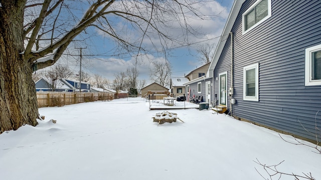 view of snowy yard