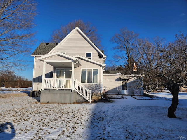 view of front of home with a porch