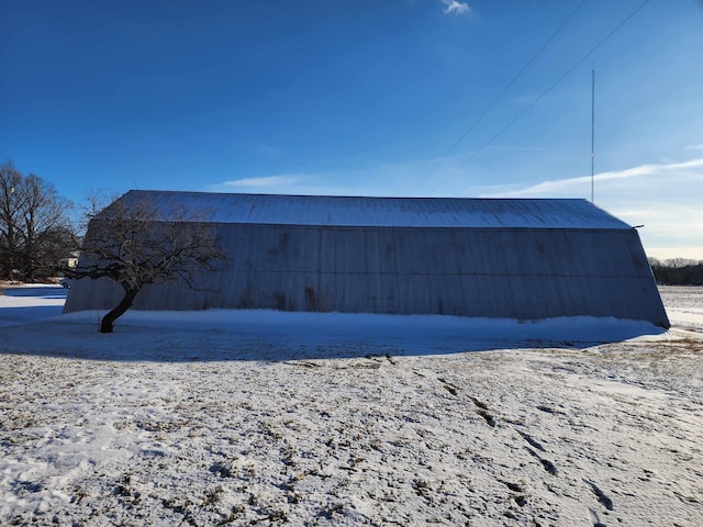 view of snow covered structure