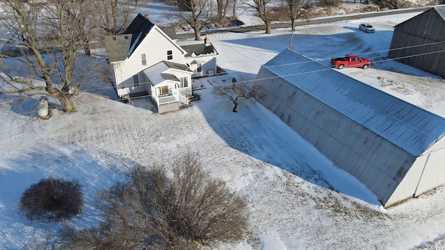 view of snowy aerial view