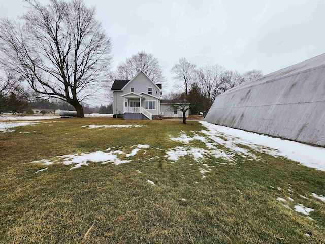 view of snowy yard