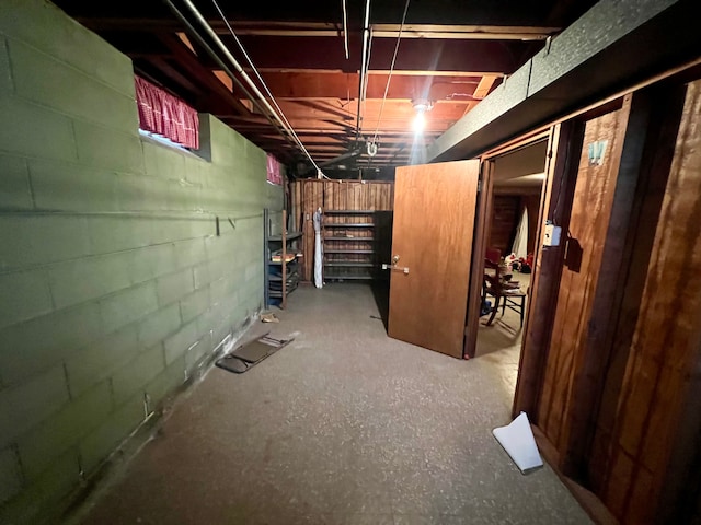 view of basement