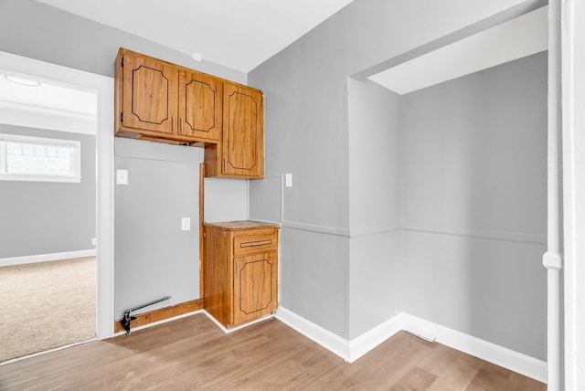 kitchen featuring light hardwood / wood-style flooring