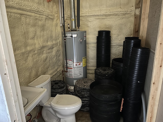 utilities featuring gas water heater