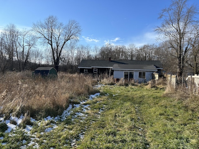 view of rear view of property