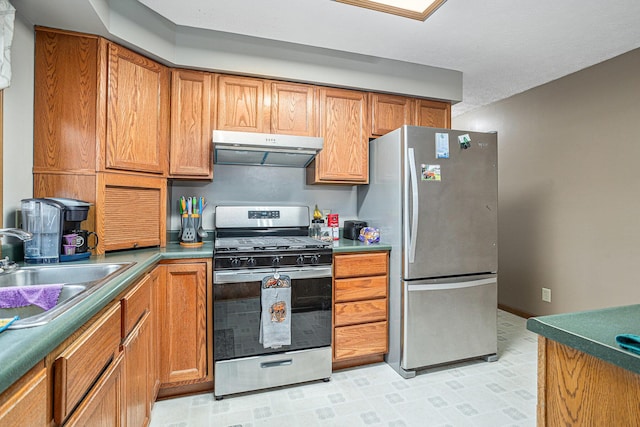 kitchen featuring sink and appliances with stainless steel finishes