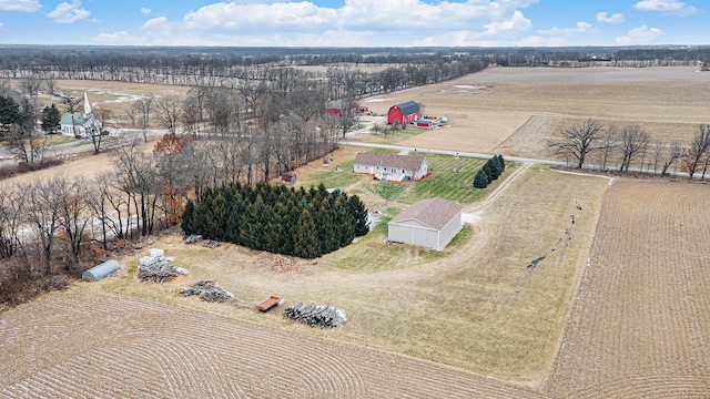 bird's eye view featuring a rural view