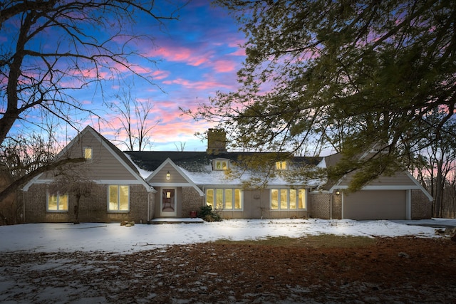 view of front of house featuring a garage