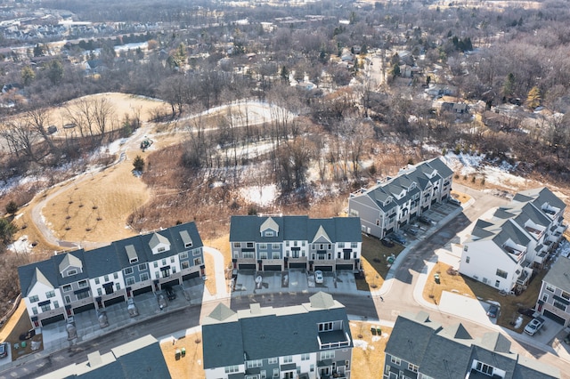 drone / aerial view featuring a residential view