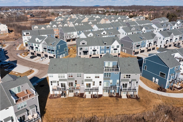 aerial view featuring a residential view