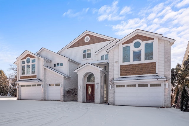 view of front of home featuring a garage