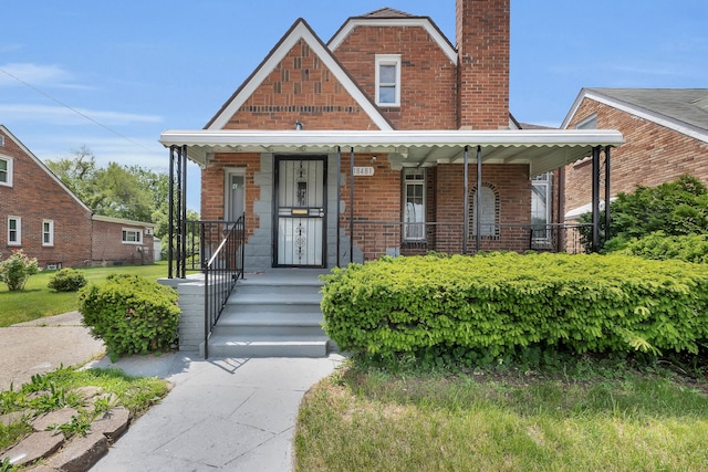 view of front of house featuring covered porch