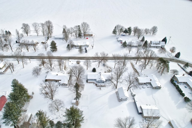 view of snowy aerial view