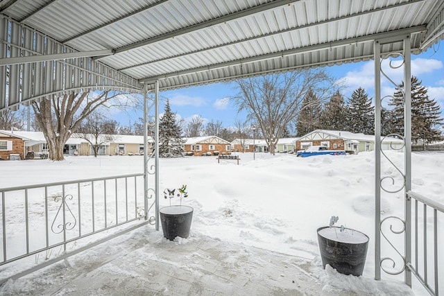 view of snowy yard