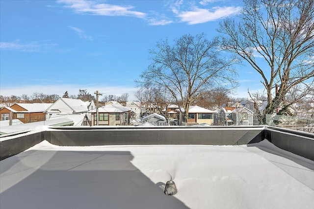 view of patio / terrace with a balcony and a residential view