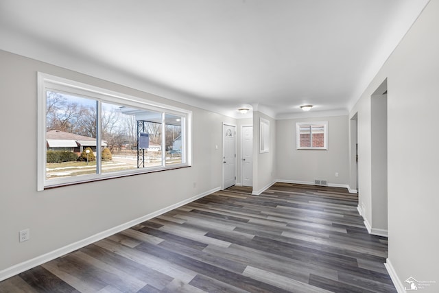 interior space featuring dark hardwood / wood-style floors