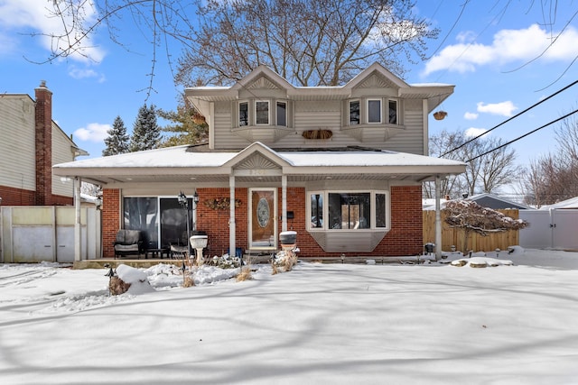 view of front of home with a porch