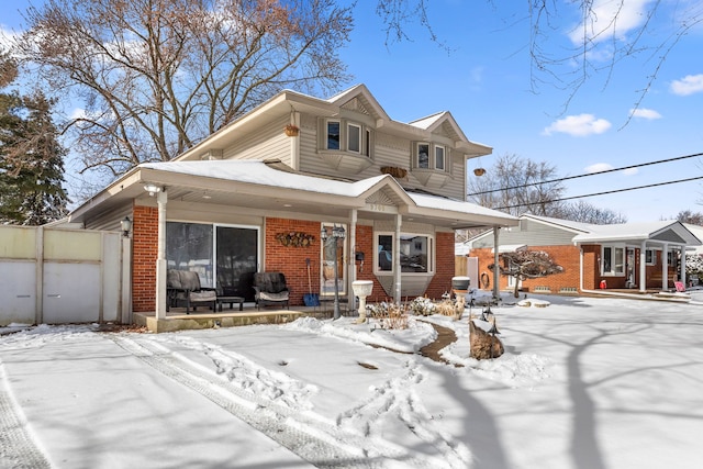 view of front of house featuring a porch