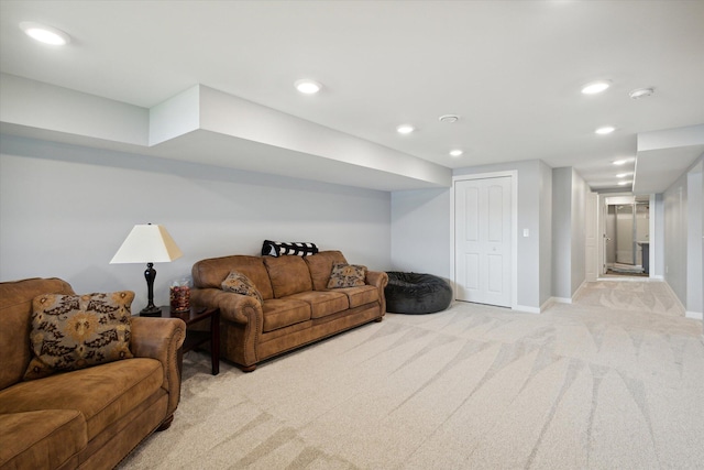 view of carpeted living room