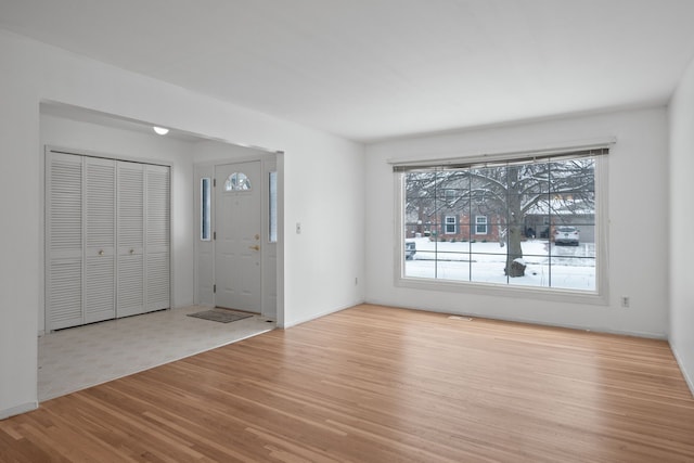 entryway featuring light wood-type flooring