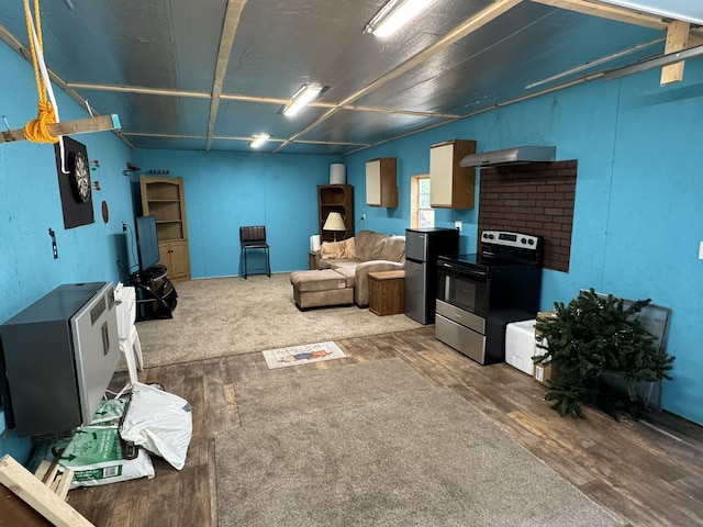 8210 N Johnson Rd, Irons, MI 49644 - living area with wood finished floors