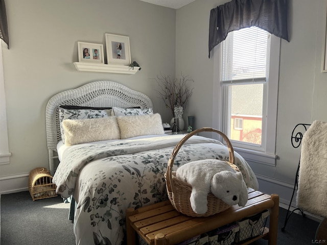 view of carpeted bedroom