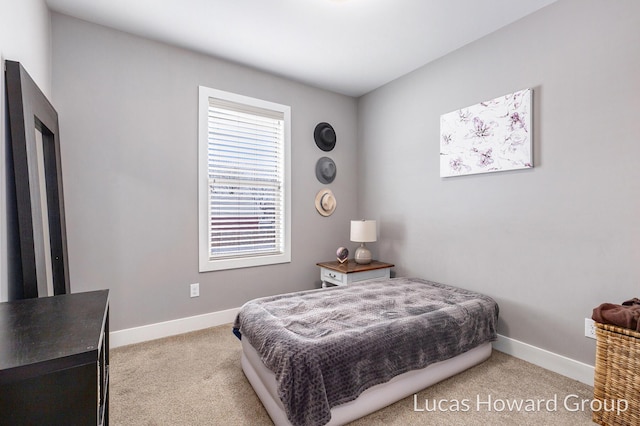 view of carpeted bedroom