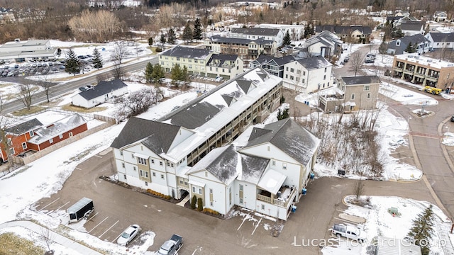 view of snowy aerial view