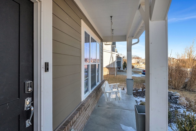 view of patio with a porch