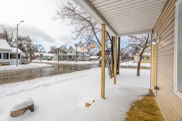 view of snowy yard