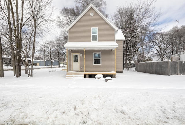 view of front of house with covered porch